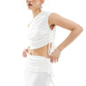 Missyempire off shoulder top co-ord in ivory