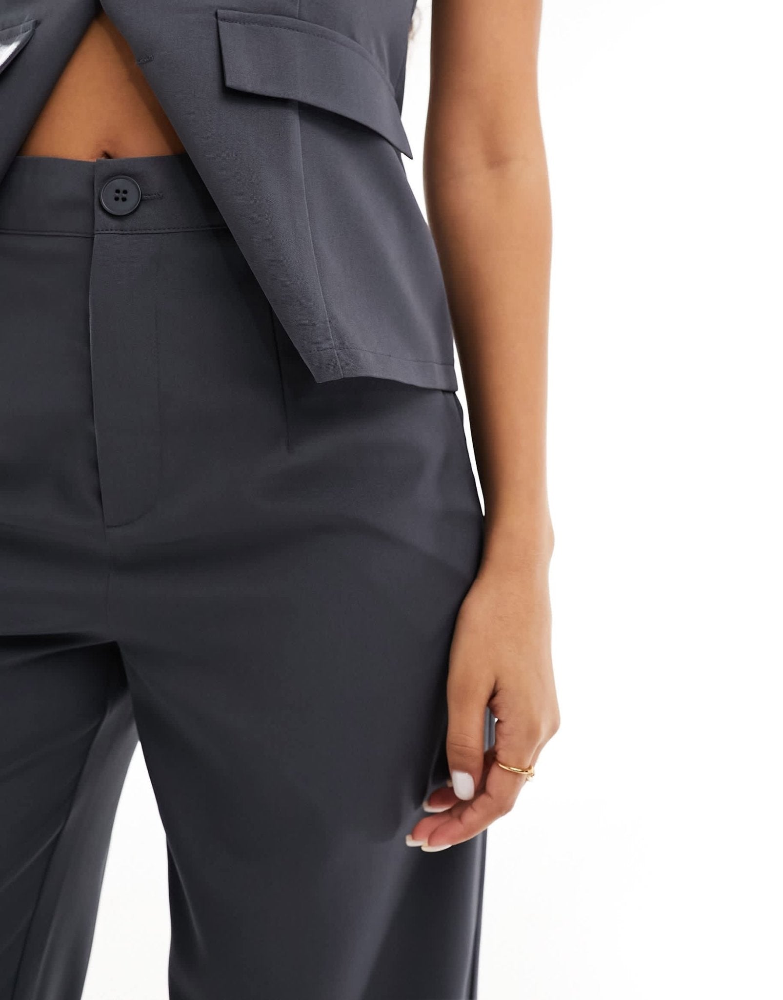 Missyempire straight leg trousers co - ord in charcoal - ASOS Sample Sale EU Store