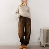 Jersey de punto con cuello redondo Monki en beige