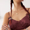 Monki heart pendant necklace in gold
