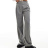 Monki high waist tailored trousers in grey with white pinstripe