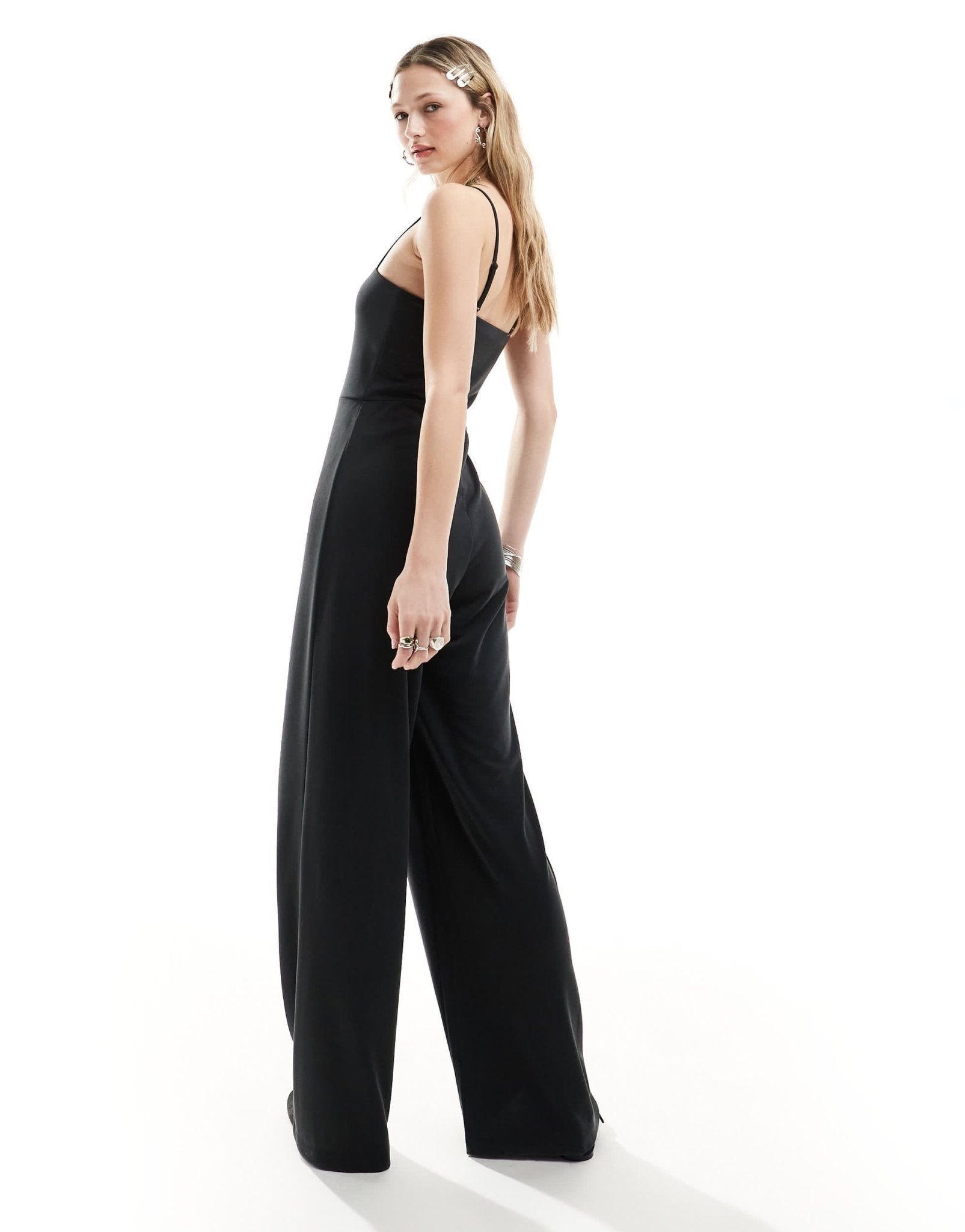 Monki jersey jumpsuit in black - ASOS Sample Sale EU Store