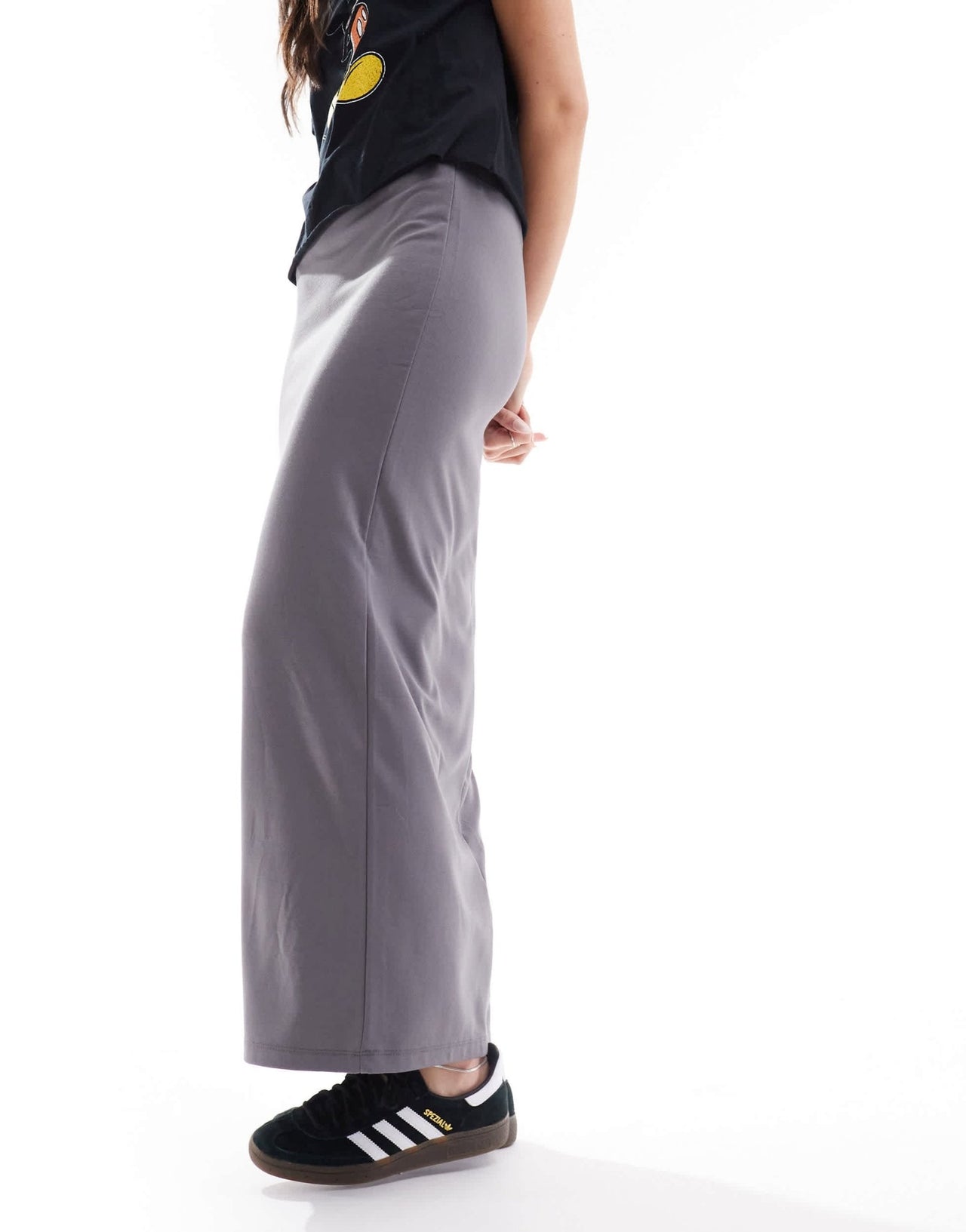 Monki midi skirt in grey - ASOS Sample Sale EU Store