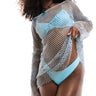 Monki mix and match co-ord triangle bikini brief in blue
