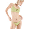 Monki mix and match triangle bikini brief in light khaki green