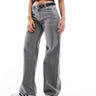Monki Naoki loose fit low rise jeans in washed grey