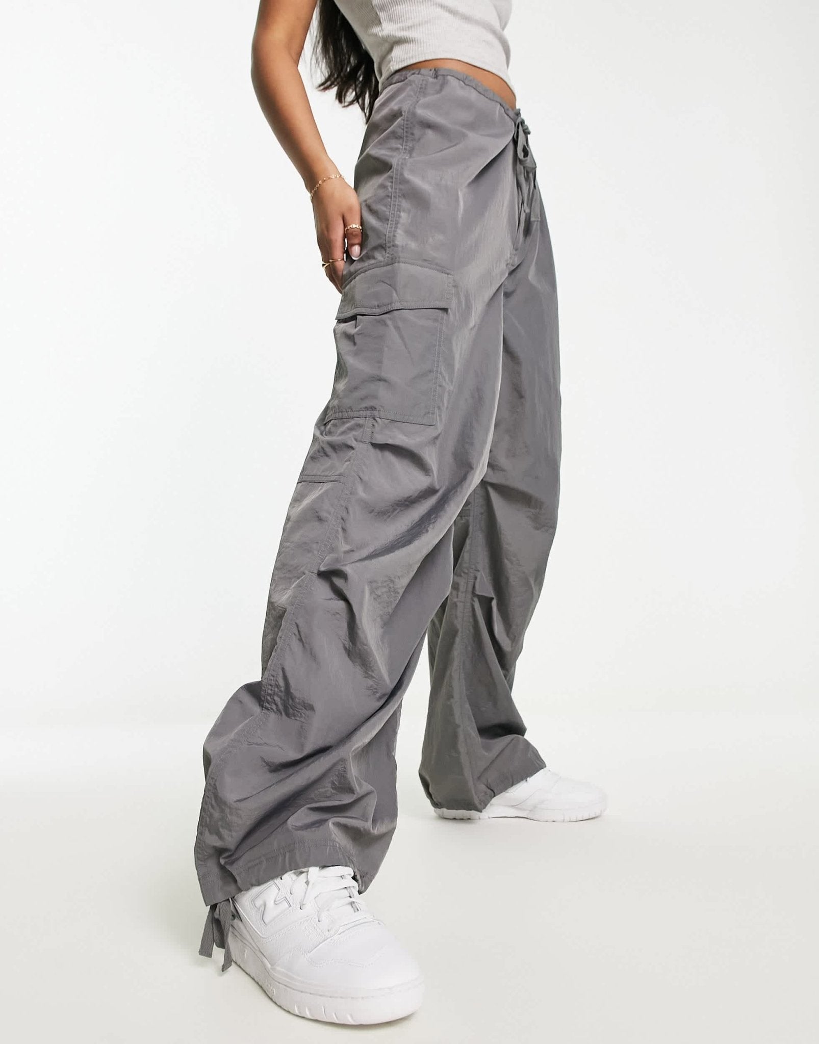 Monki parachute trousers in grey - ASOS Sample Sale EU Store