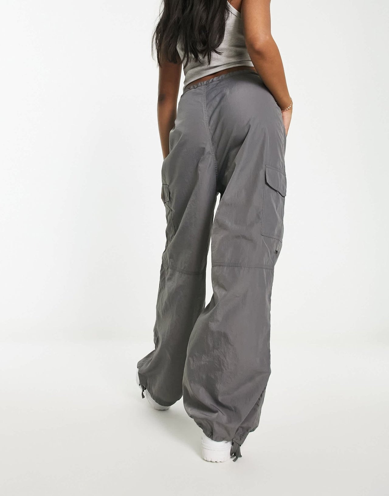 Monki parachute trousers in grey - ASOS Sample Sale EU Store