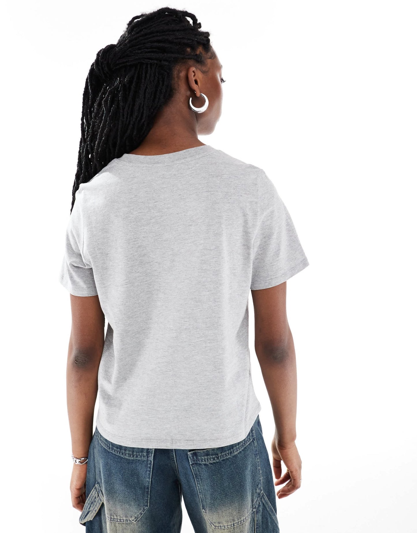 Monki short sleeve t-shirt in grey melange - ASOS Sample Sale EU Store