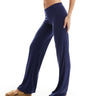 Monki super soft low waist straight leg baggy jersey trousers in navy