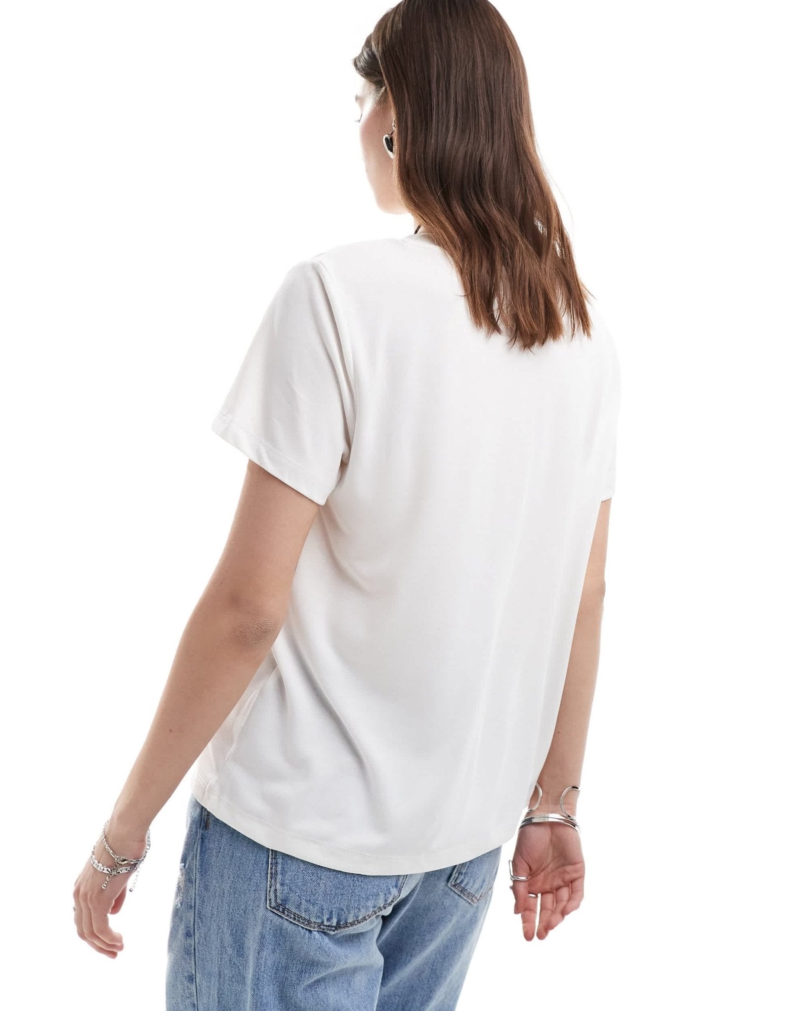 Monki super soft t-shirt in white - ASOS Sample Sale EU Store