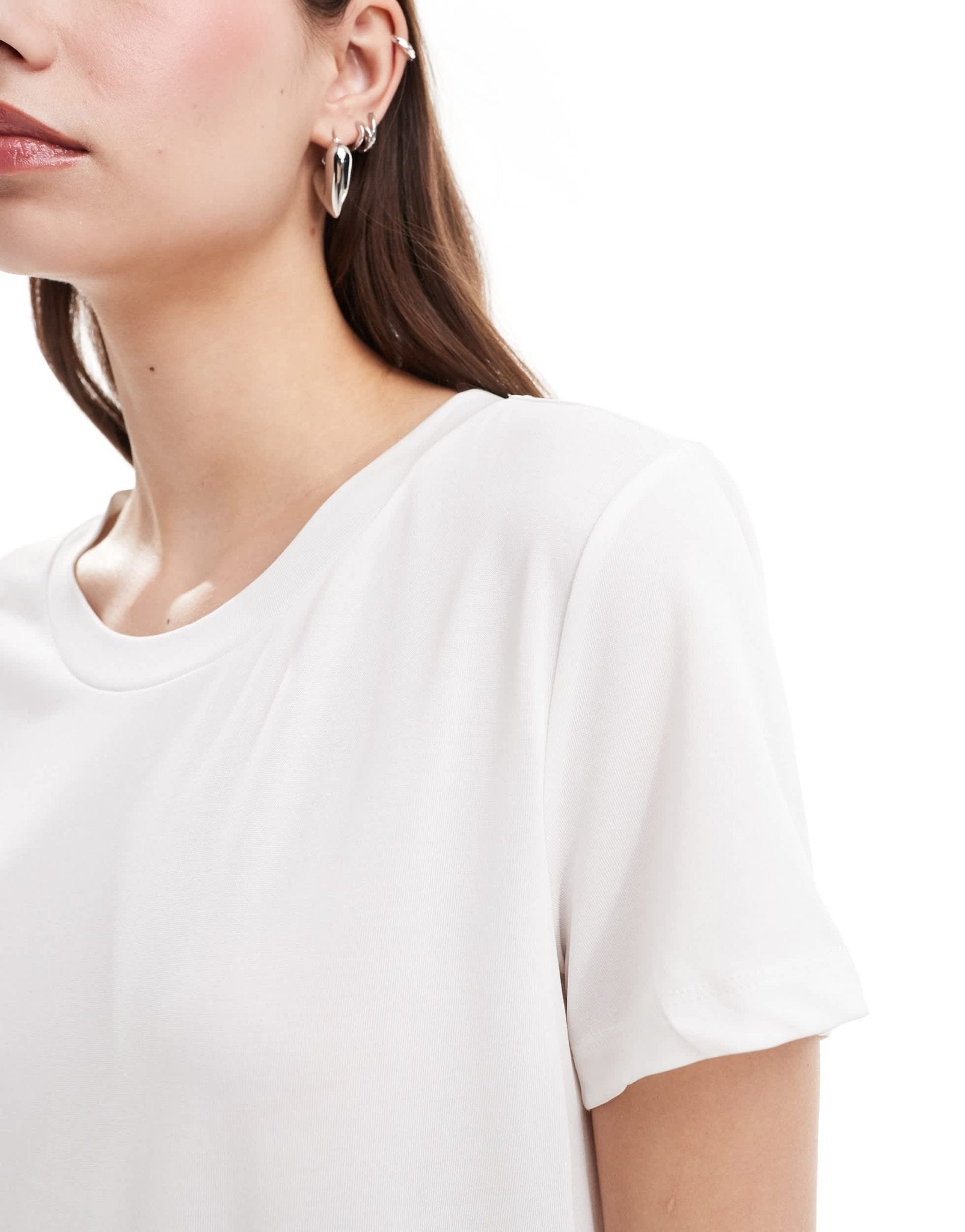 Monki super soft t-shirt in white - ASOS Sample Sale EU Store