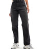 Jeans a vita alta a gamba balloon Taiki di Monki in nero slavato
