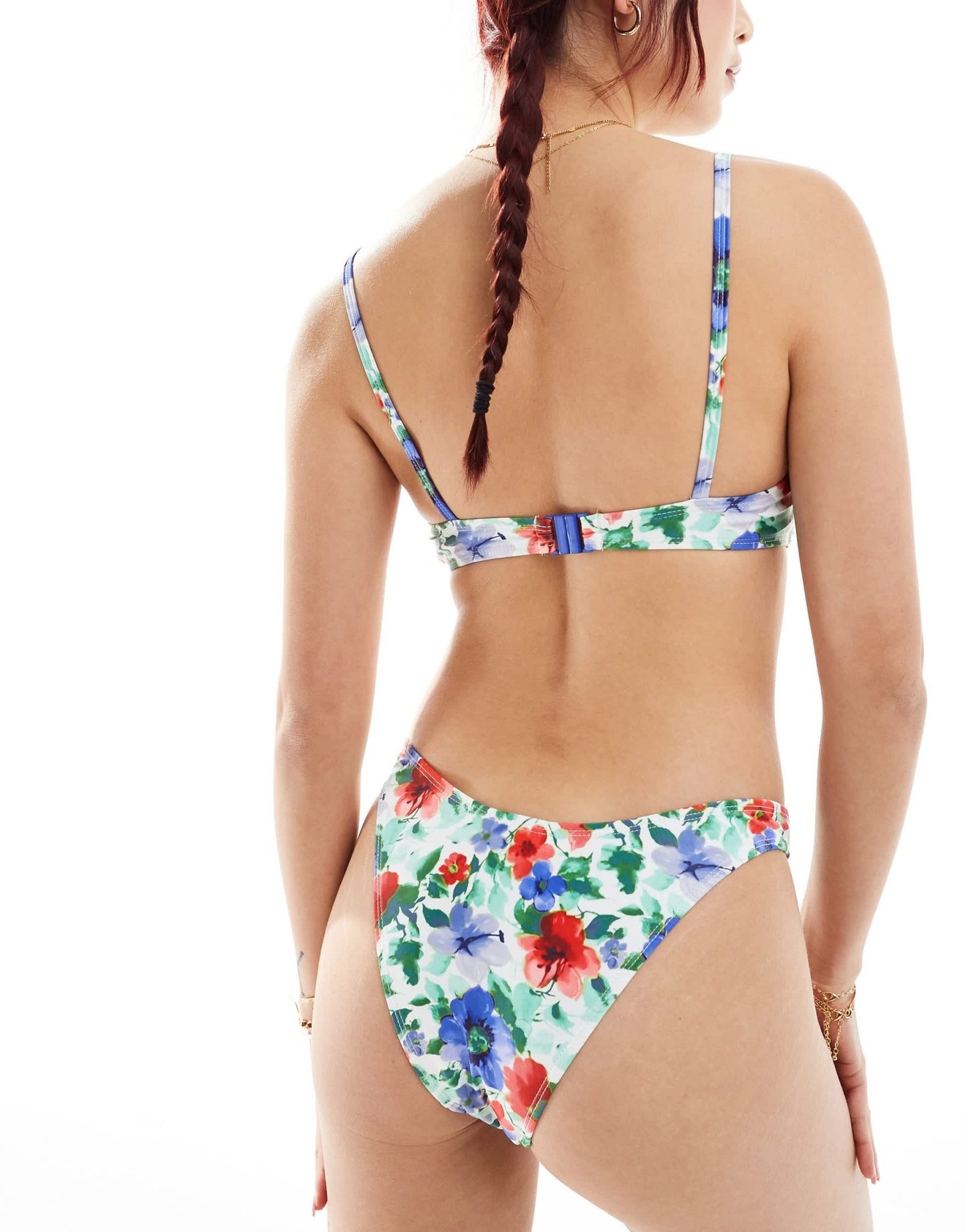 Motel farida blooming flower bikini bottom in blue - ASOS Sample Sale EU Store