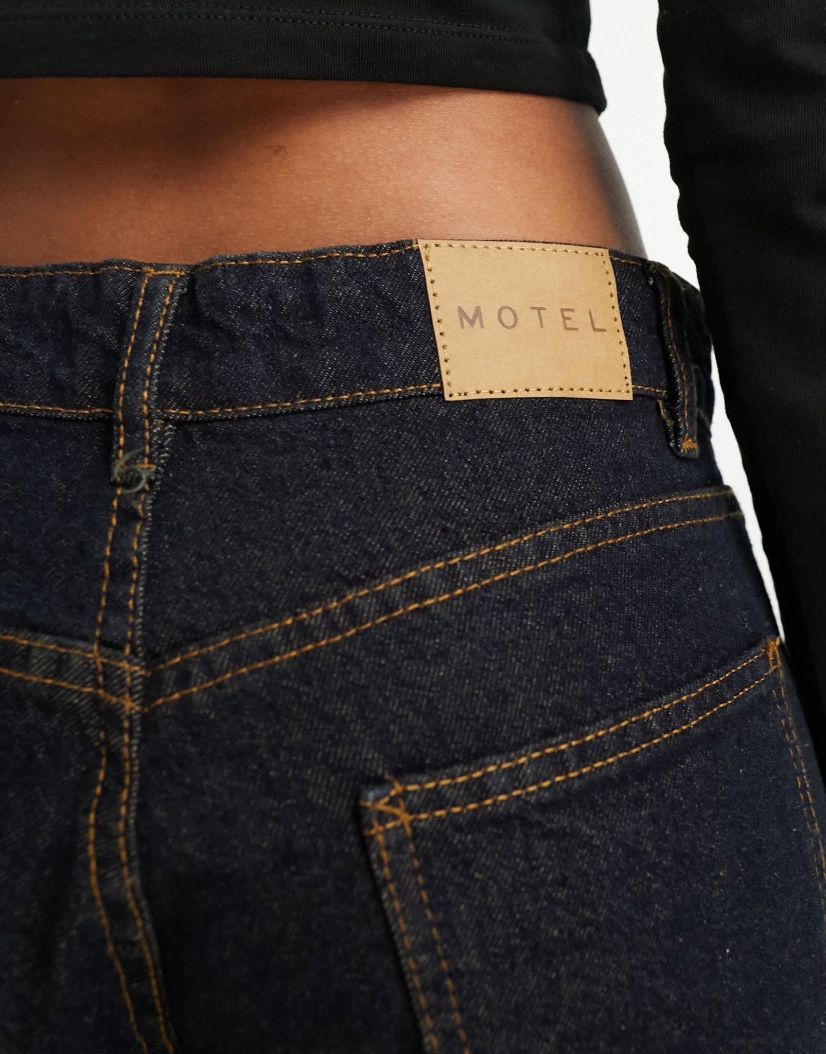 Motel roomy wide leg low rise jeans in indigo - ASOS Sample Sale EU Store
