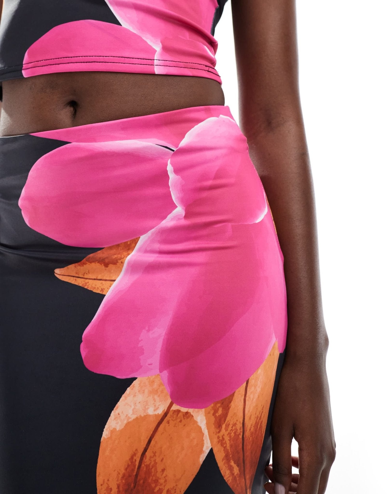 Murci column maxi skirt co - ord in pink peony - ASOS Sample Sale EU Store
