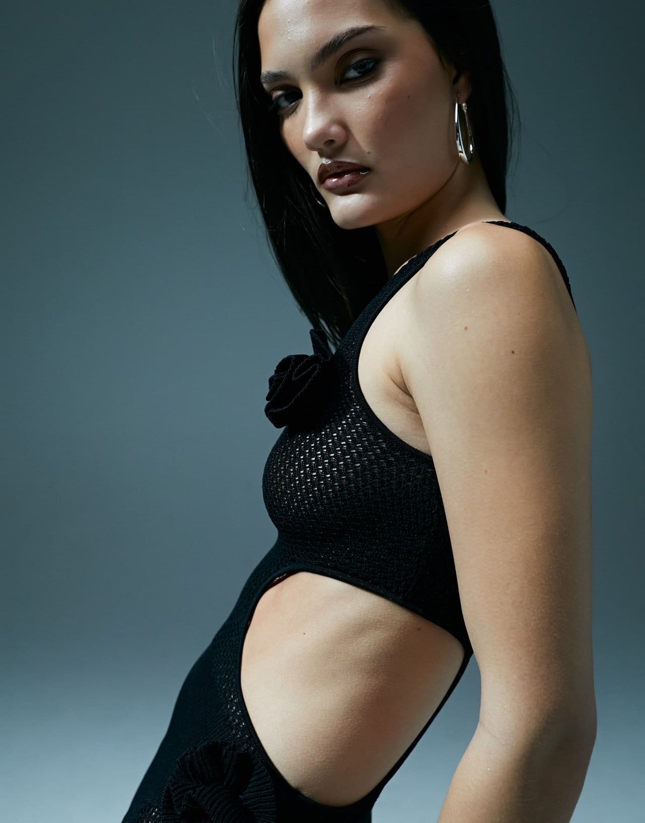 Murci corsage detail cut out one shoulder jumpsuit in black - ASOS Sample Sale EU Store
