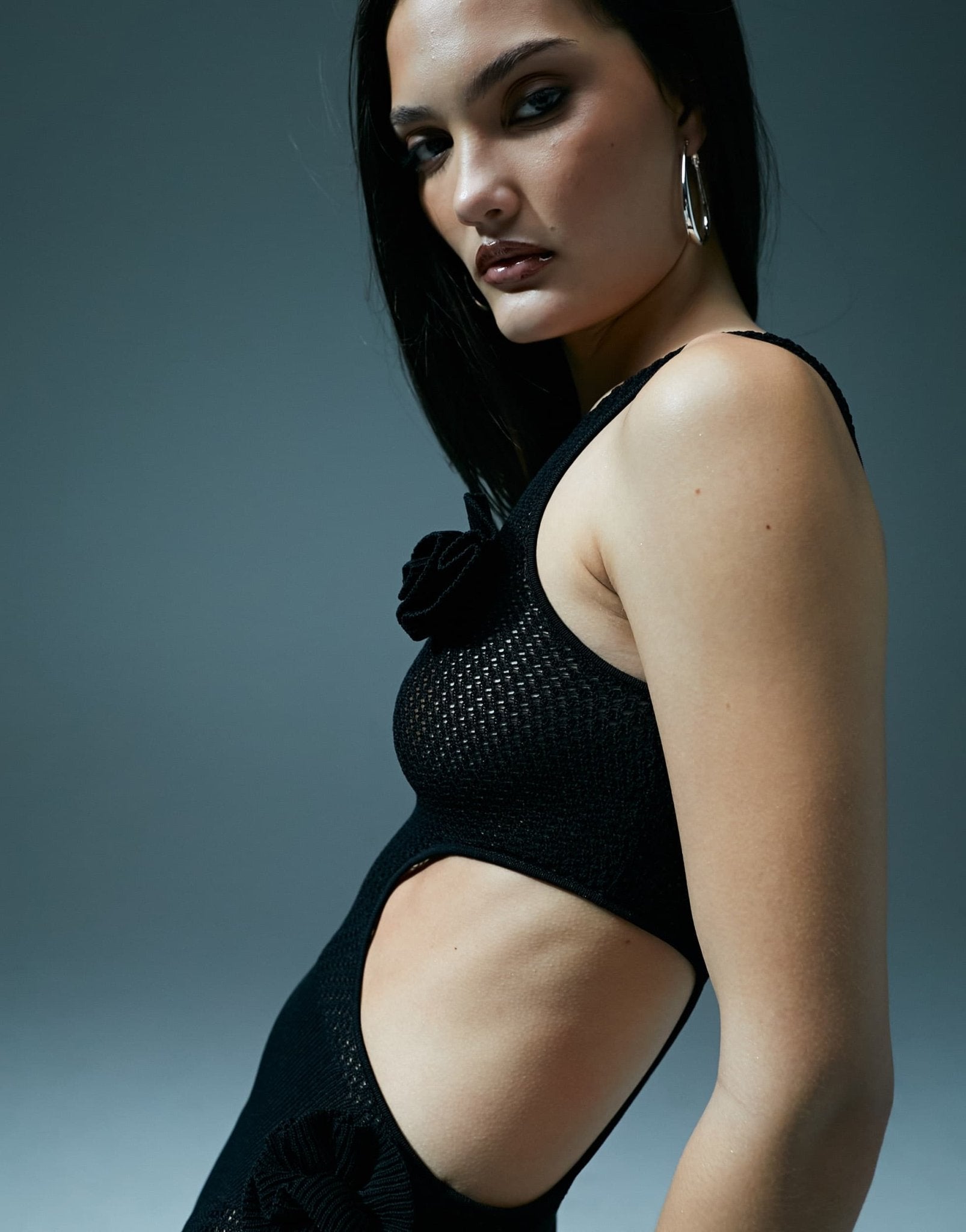 Murci corsage detail cut out one shoulder jumpsuit in black - ASOS Sample Sale EU Store