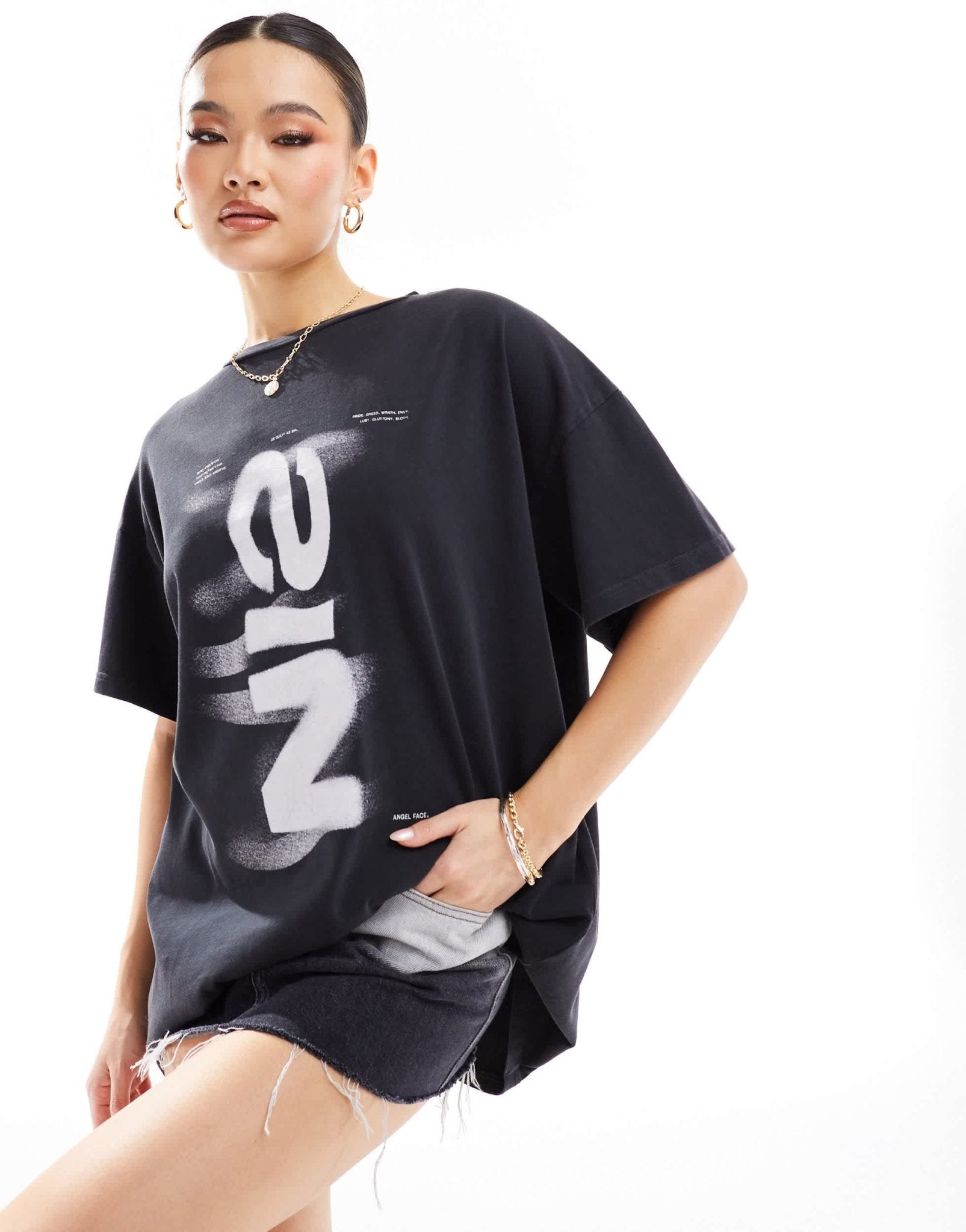 Murci sin logo oversized t-shirt in black - ASOS Sample Sale EU Store