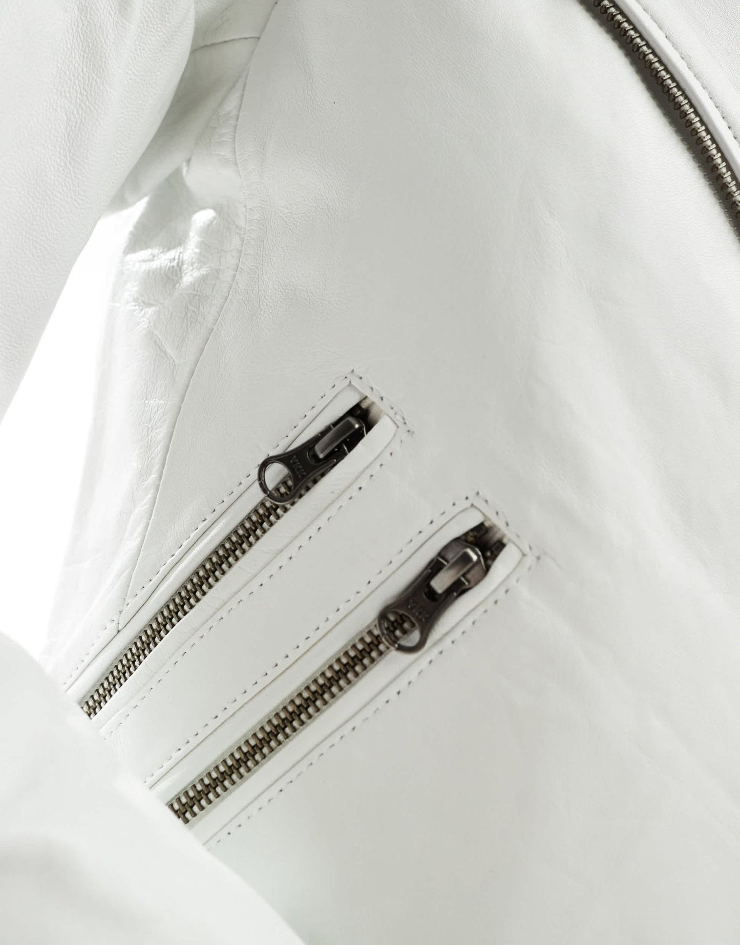 Muubaa classic leather biker jacket in stone - ASOS Sample Sale EU Store