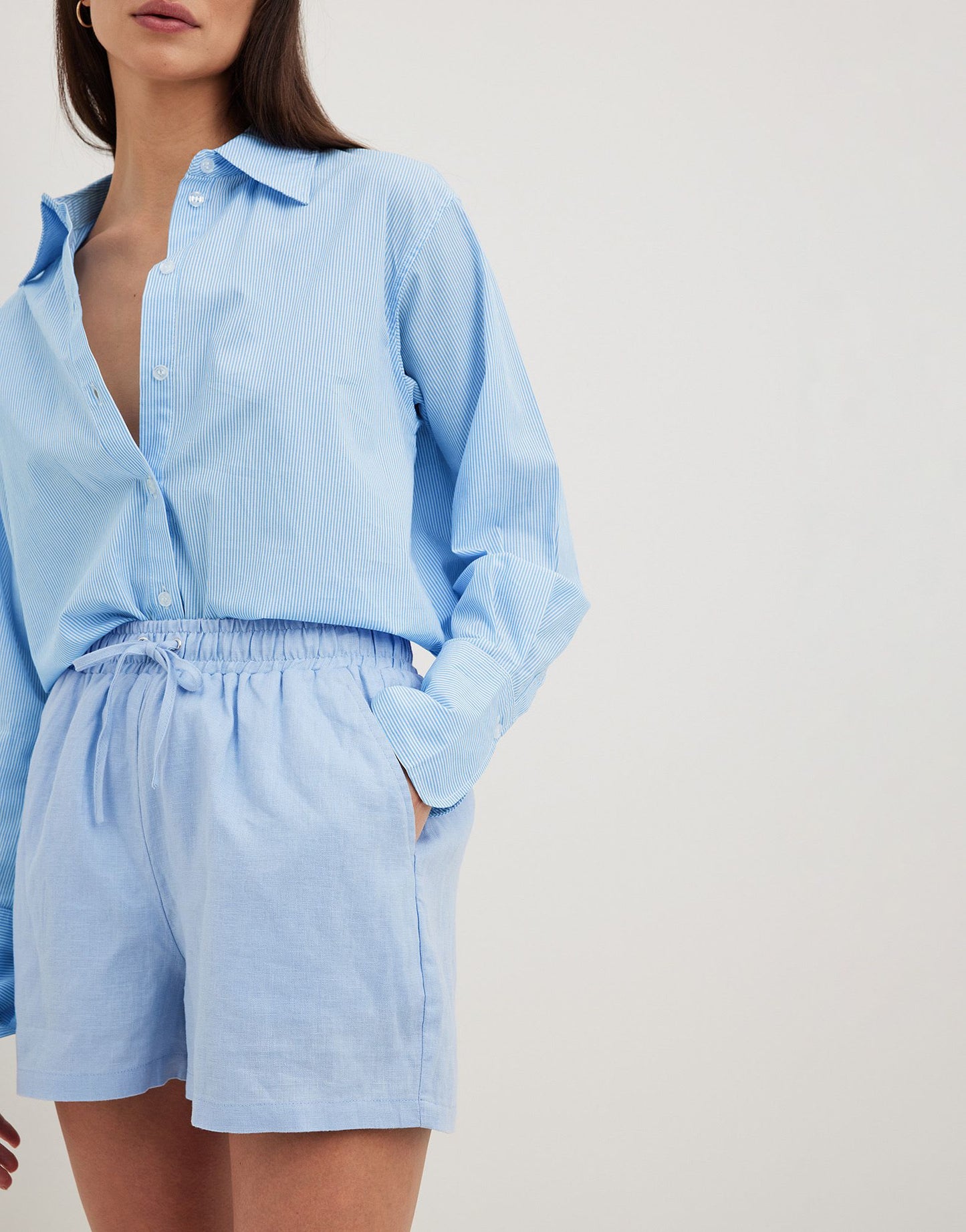 NA - KD linen shorts in blue - ASOS Sample Sale EU Store