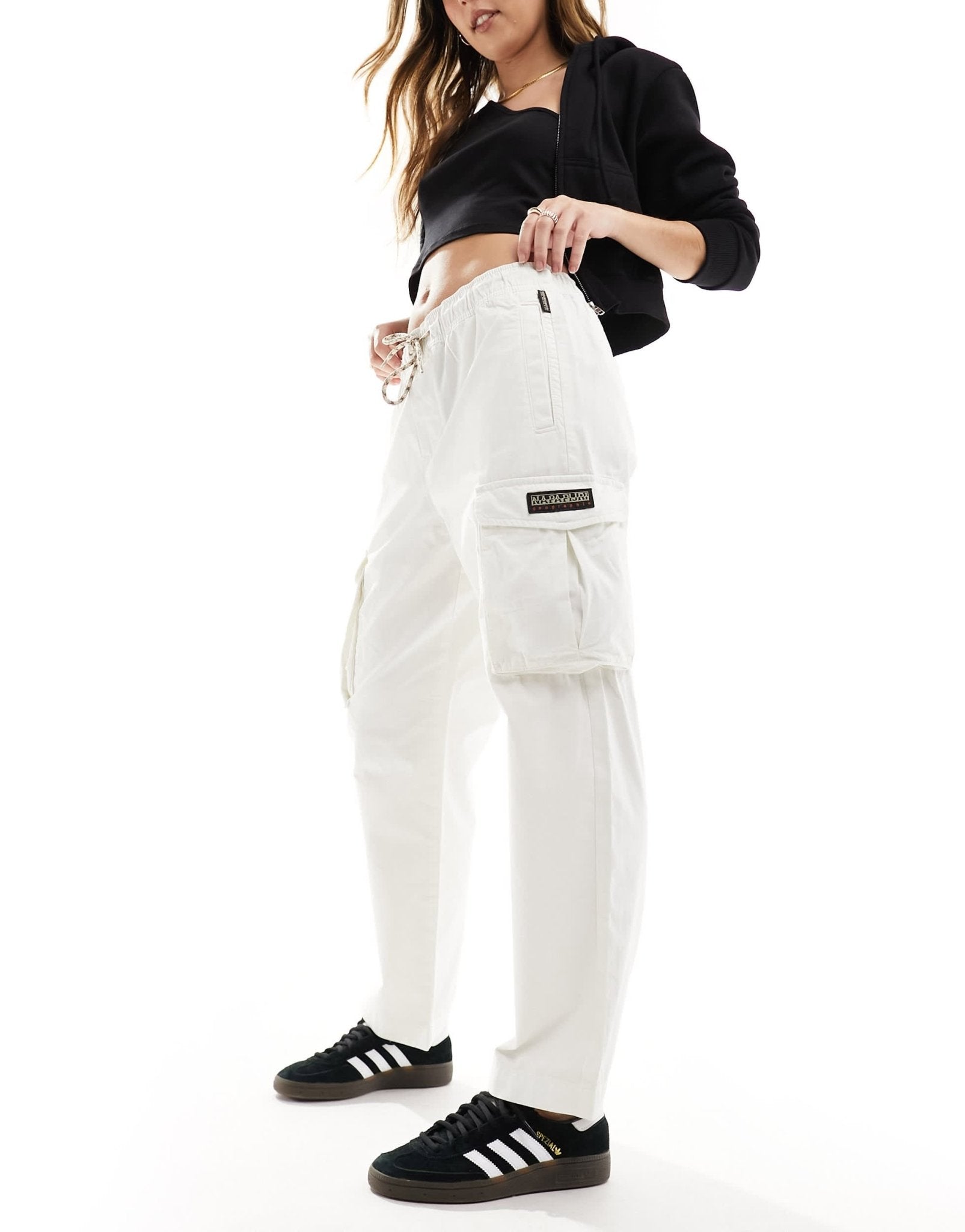 Napapijri Faber cargo tapered trousers in off white - ASOS Sample Sale EU Store