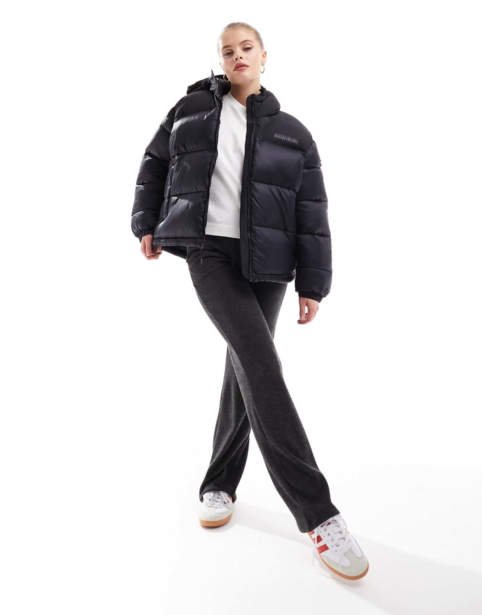 Napapijri Hornelen hooded puffer jacket in black - ASOS Sample Sale EU Store