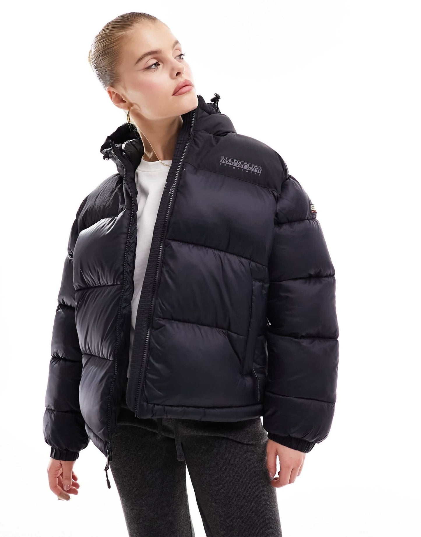 Napapijri Hornelen hooded puffer jacket in black - ASOS Sample Sale EU Store