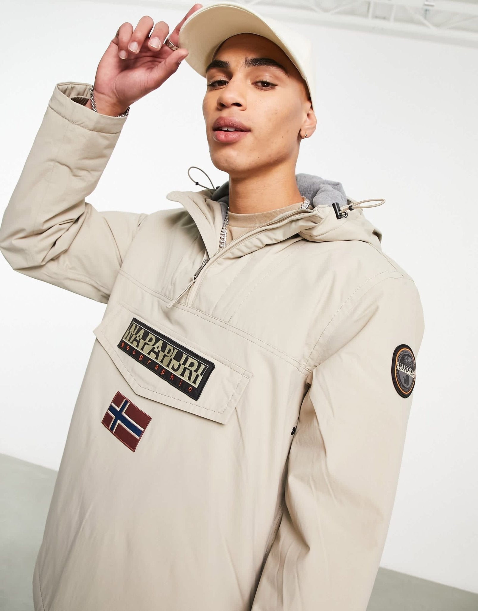 Napapijri rainforest winter jacket in beige - ASOS Sample Sale EU Store