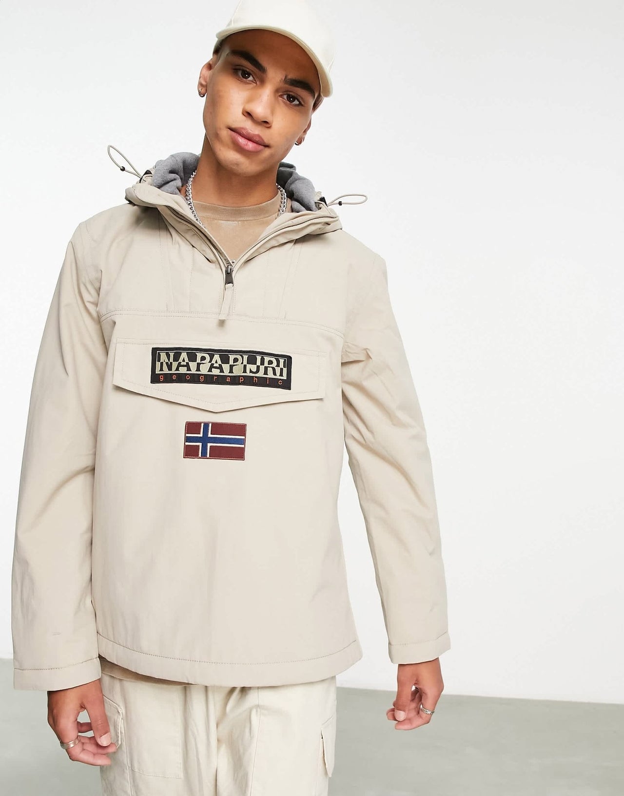 Napapijri rainforest winter jacket in beige - ASOS Sample Sale EU Store
