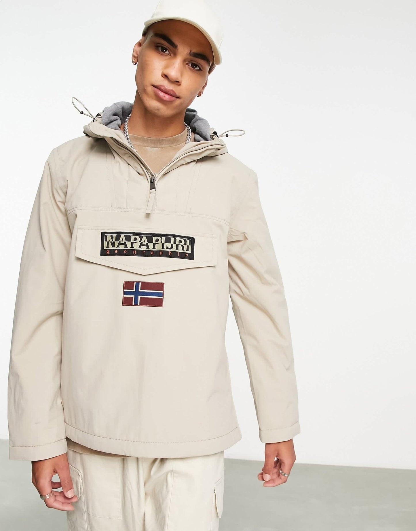 Napapijri rainforest winter jacket in beige - ASOS Sample Sale EU Store