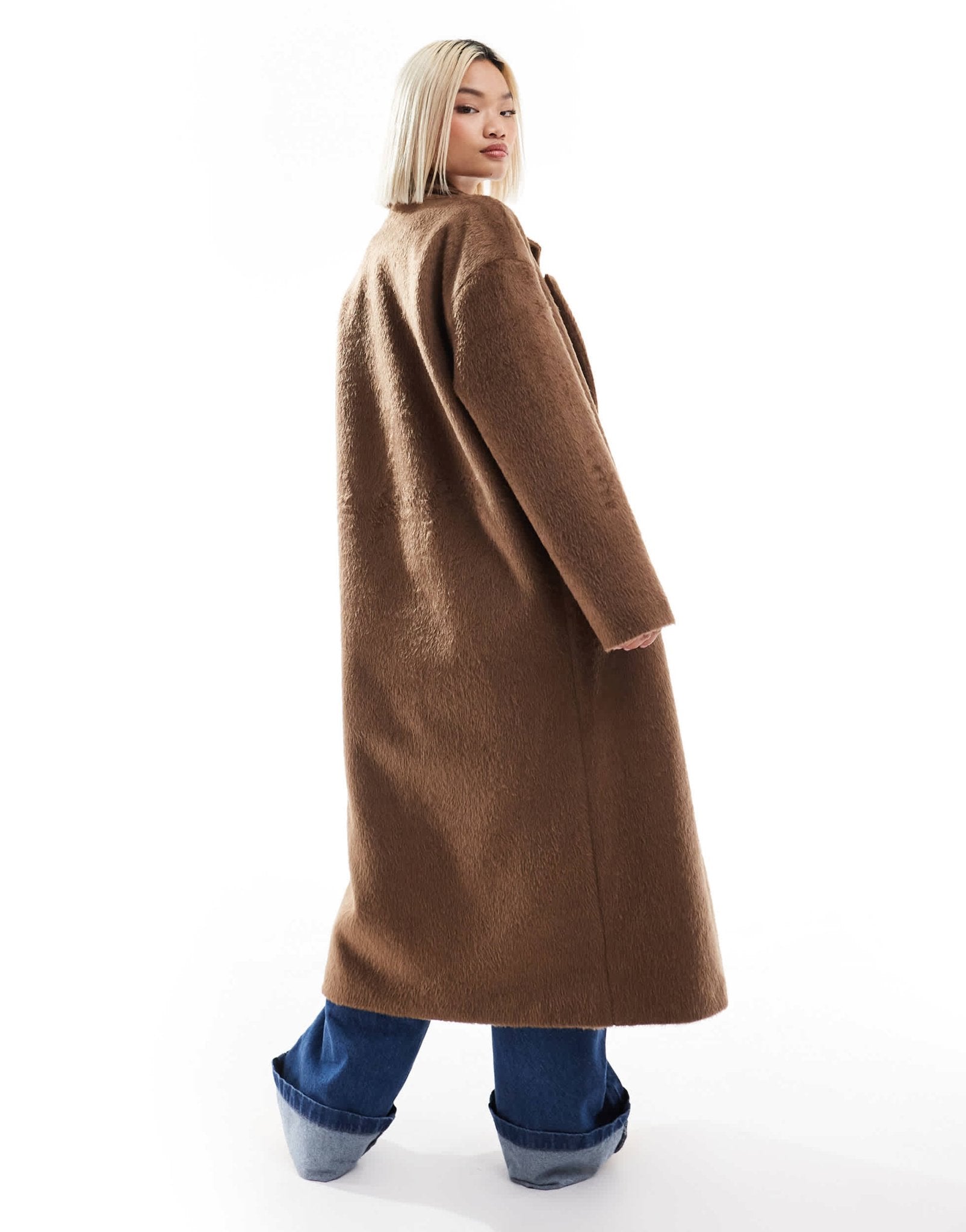 Native Youth oversized double breasted blazer coat in mushroom - ASOS Sample Sale EU Store