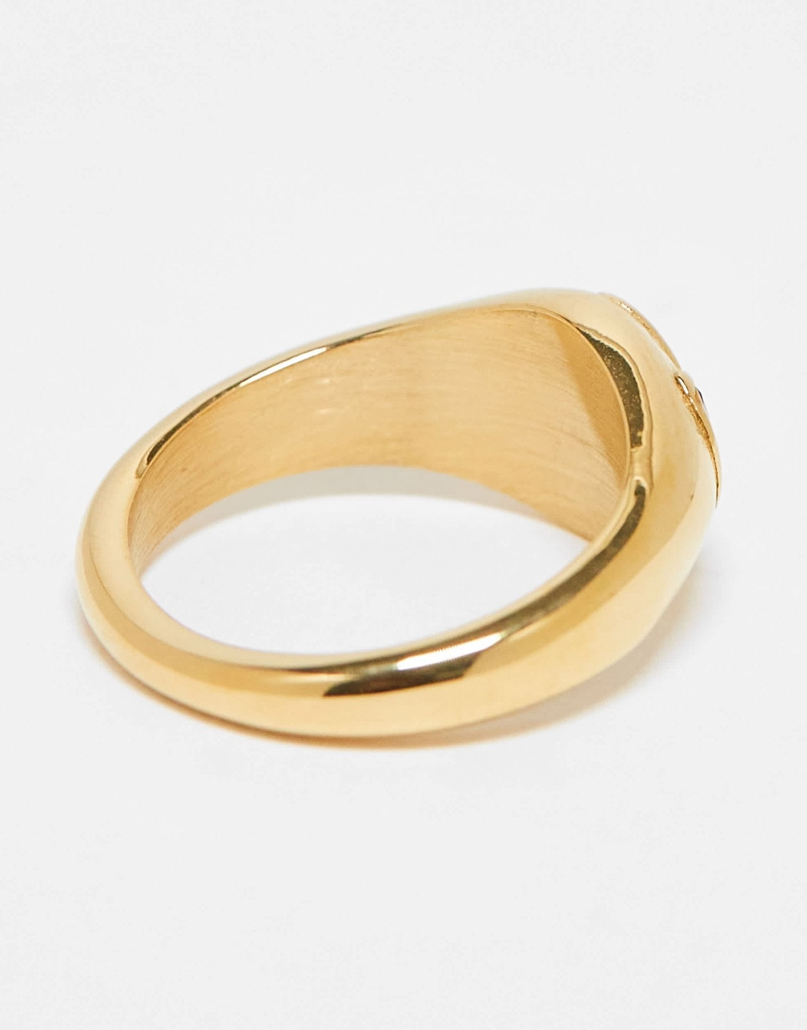 Neck On The Line gold plated ruby stone ring - ASOS Sample Sale EU Store
