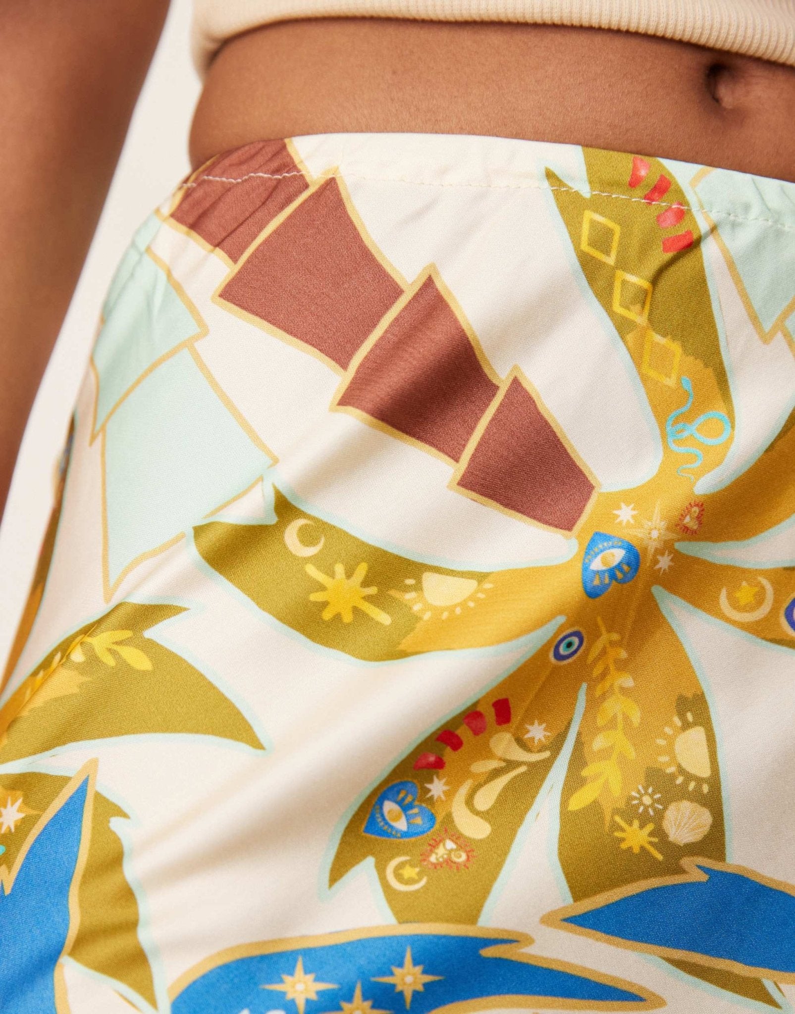 Never Fully Dressed Dorris maxi skirt co - ord in blue palm print - ASOS Sample Sale EU Store