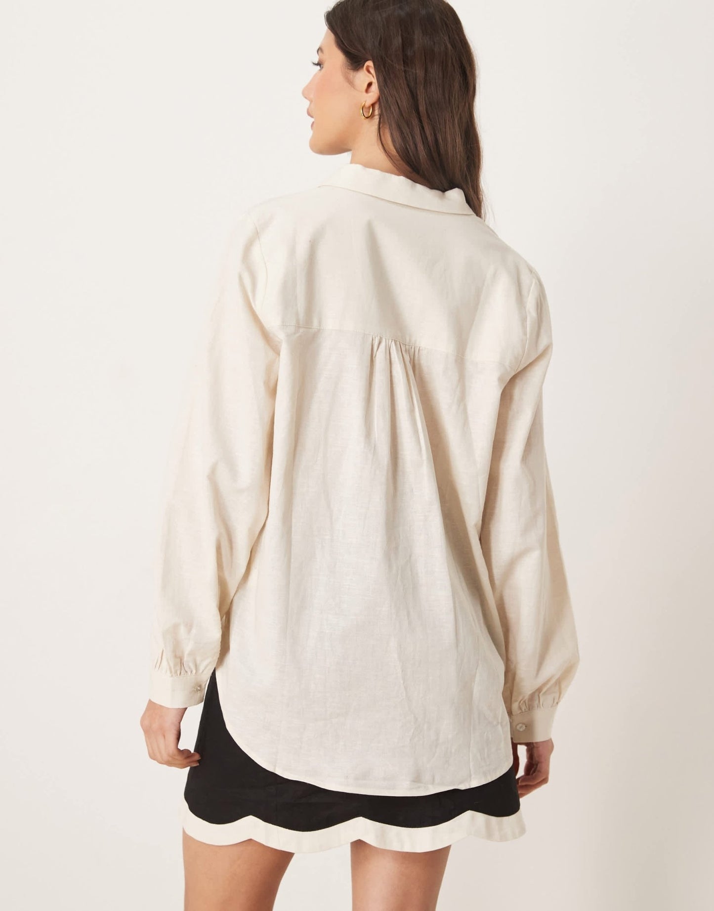 Never Fully Dressed Miley contrast shirt co - ord in cream - ASOS Sample Sale EU Store