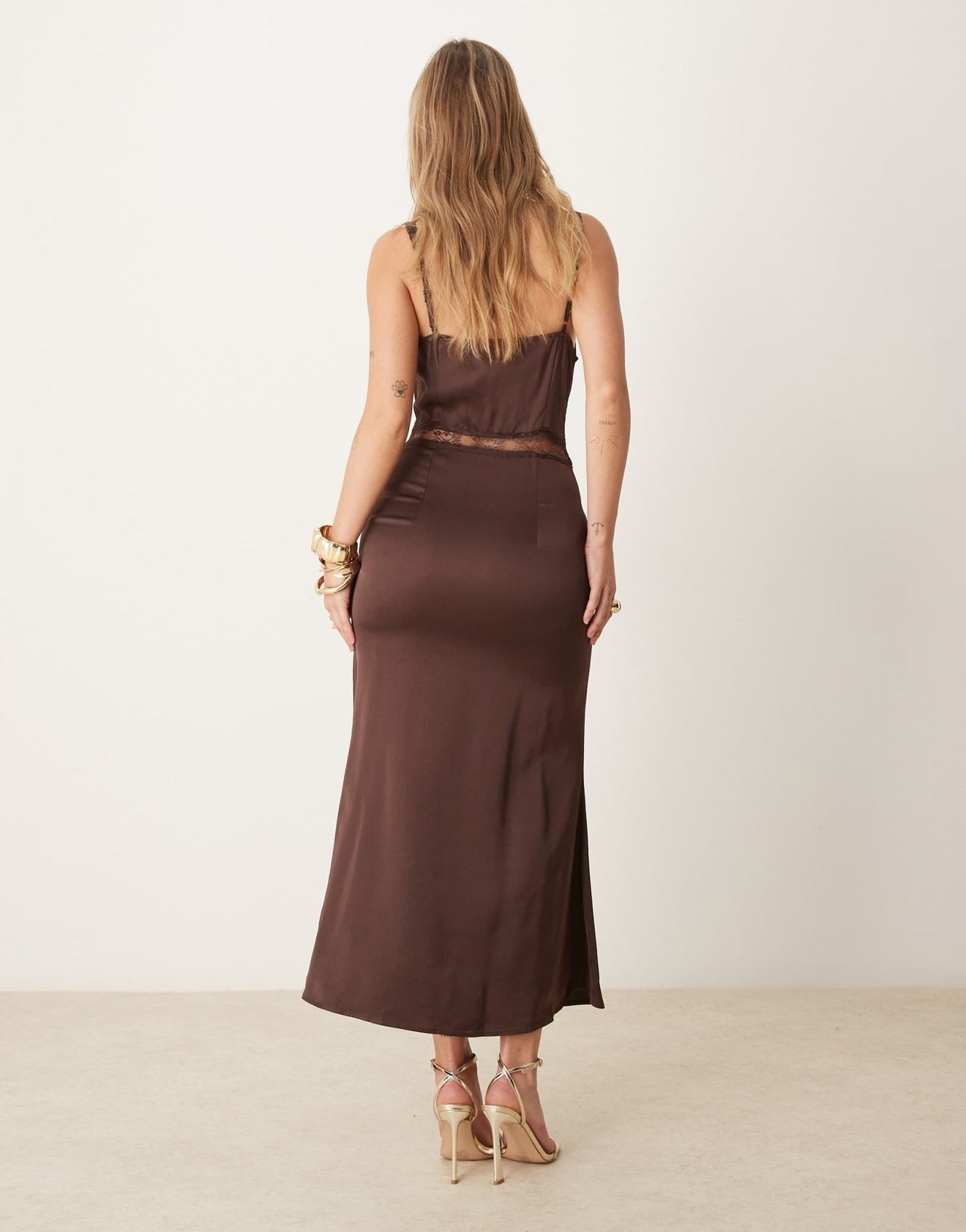 Never Fully Dressed Mimi midi dress in chocolate - ASOS Sample Sale EU Store