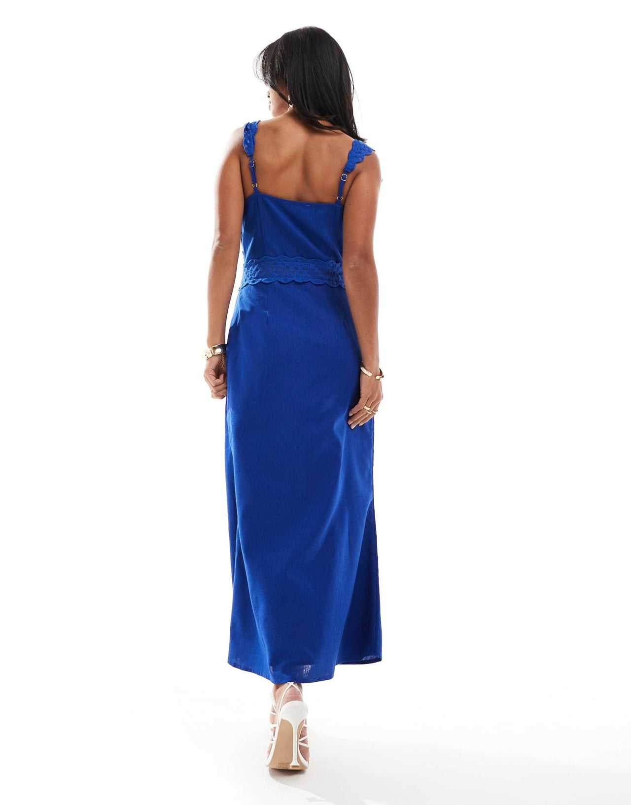Never Fully Dressed Petite Mimi maxi dress in cobalt - ASOS Sample Sale EU Store