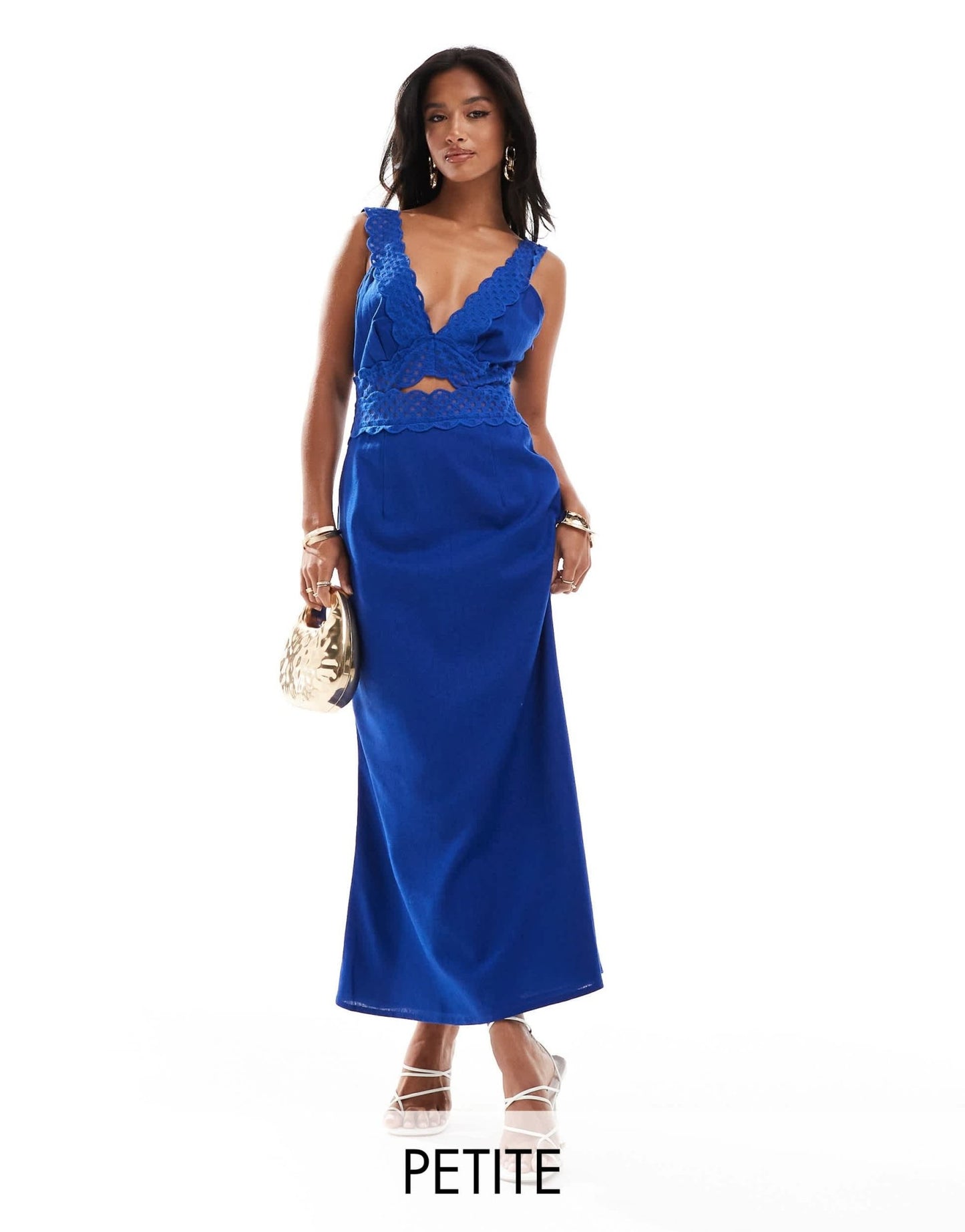 Never Fully Dressed Petite Mimi maxi dress in cobalt - ASOS Sample Sale EU Store