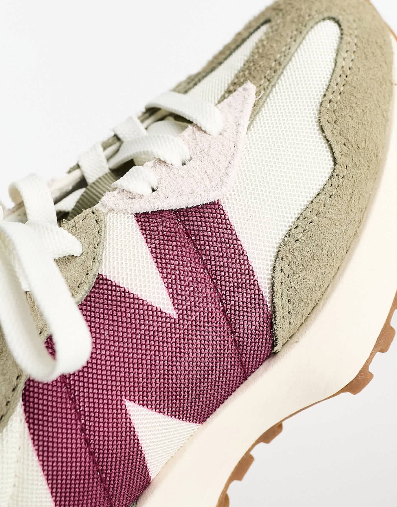 New Balance 327 sneakers in off white and burgundy - exclusive to ASOS - CREAM - ASOS Sample Sale EU Store