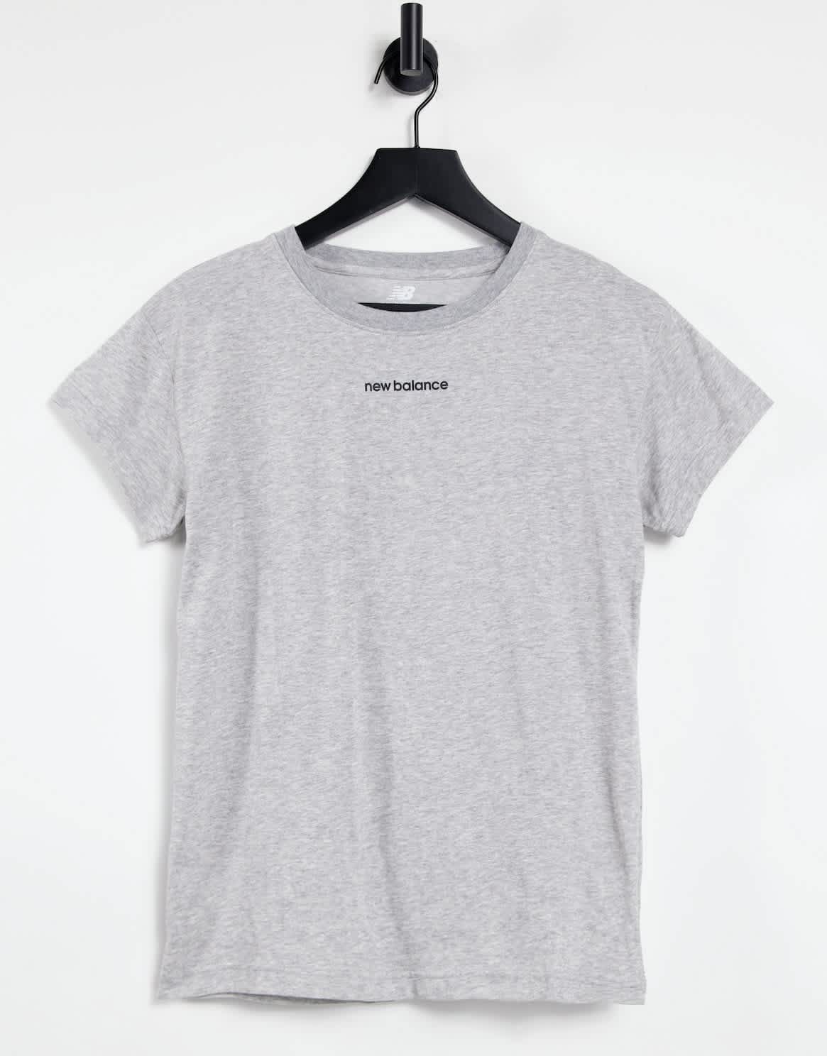 New Balance Relentless logo crew neck t-shirt in grey - ASOS Sample Sale EU Store