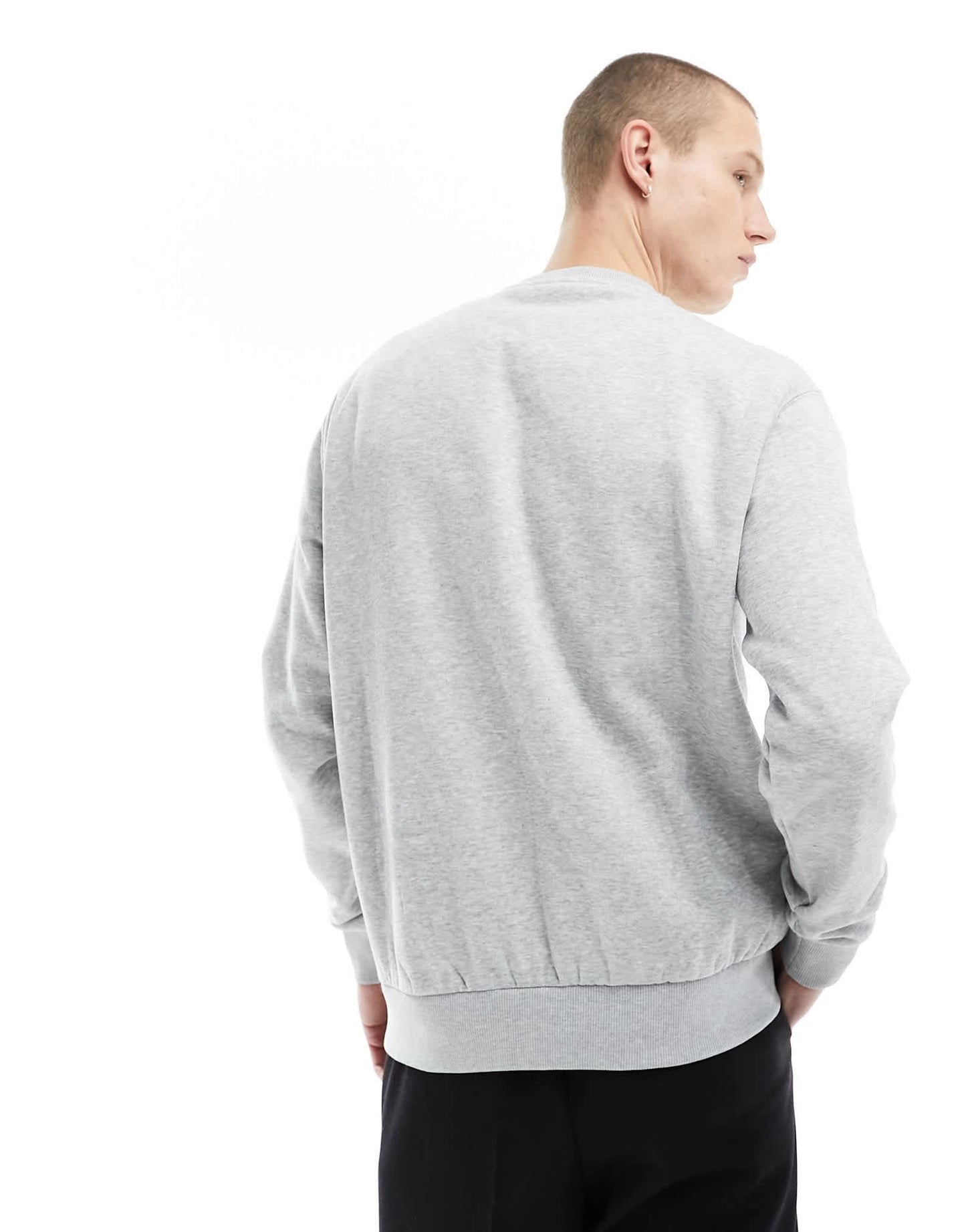 New Era logo front sweatshirt in grey marl - ASOS Sample Sale EU Store