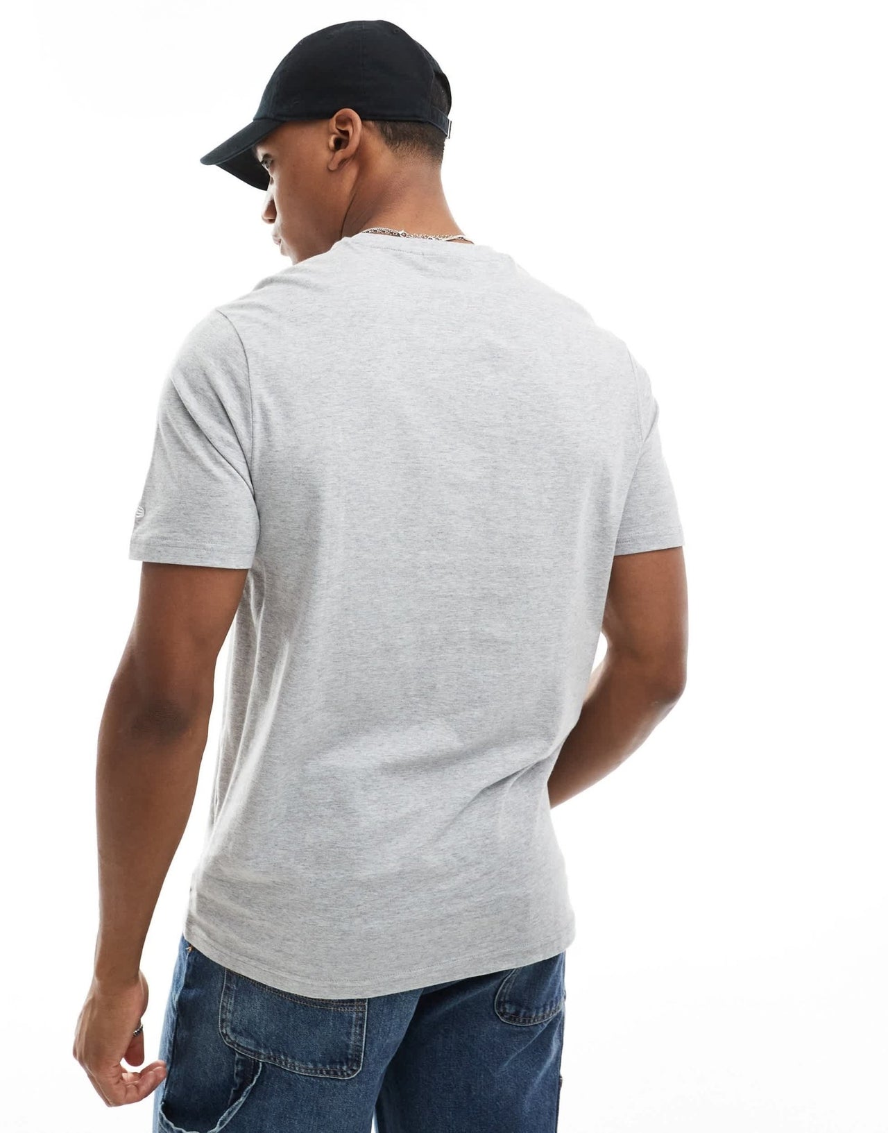 New Era Los Angeles front print t-shirt in grey marl - ASOS Sample Sale EU Store