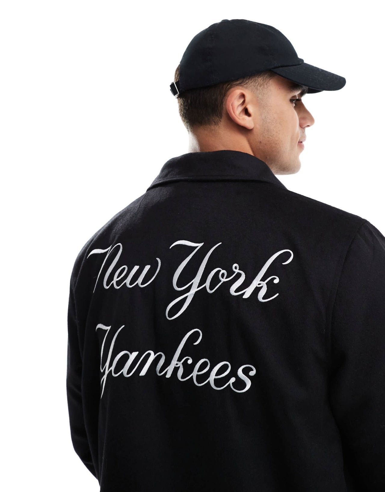 New Era New York Yankees coach jacket in black - ASOS Sample Sale EU Store