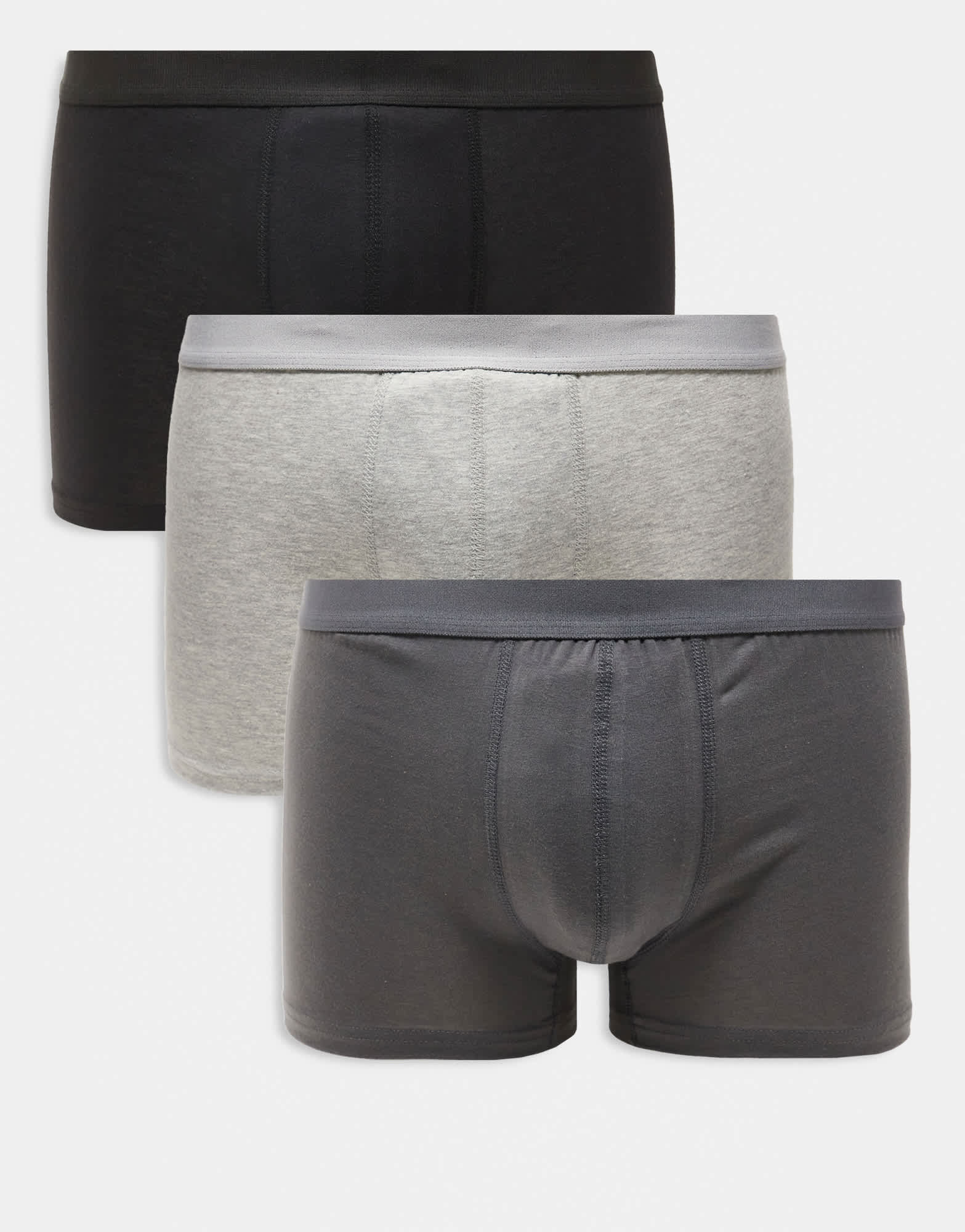New Look 3 pack boxers in grey multi - ASOS Sample Sale EU Store