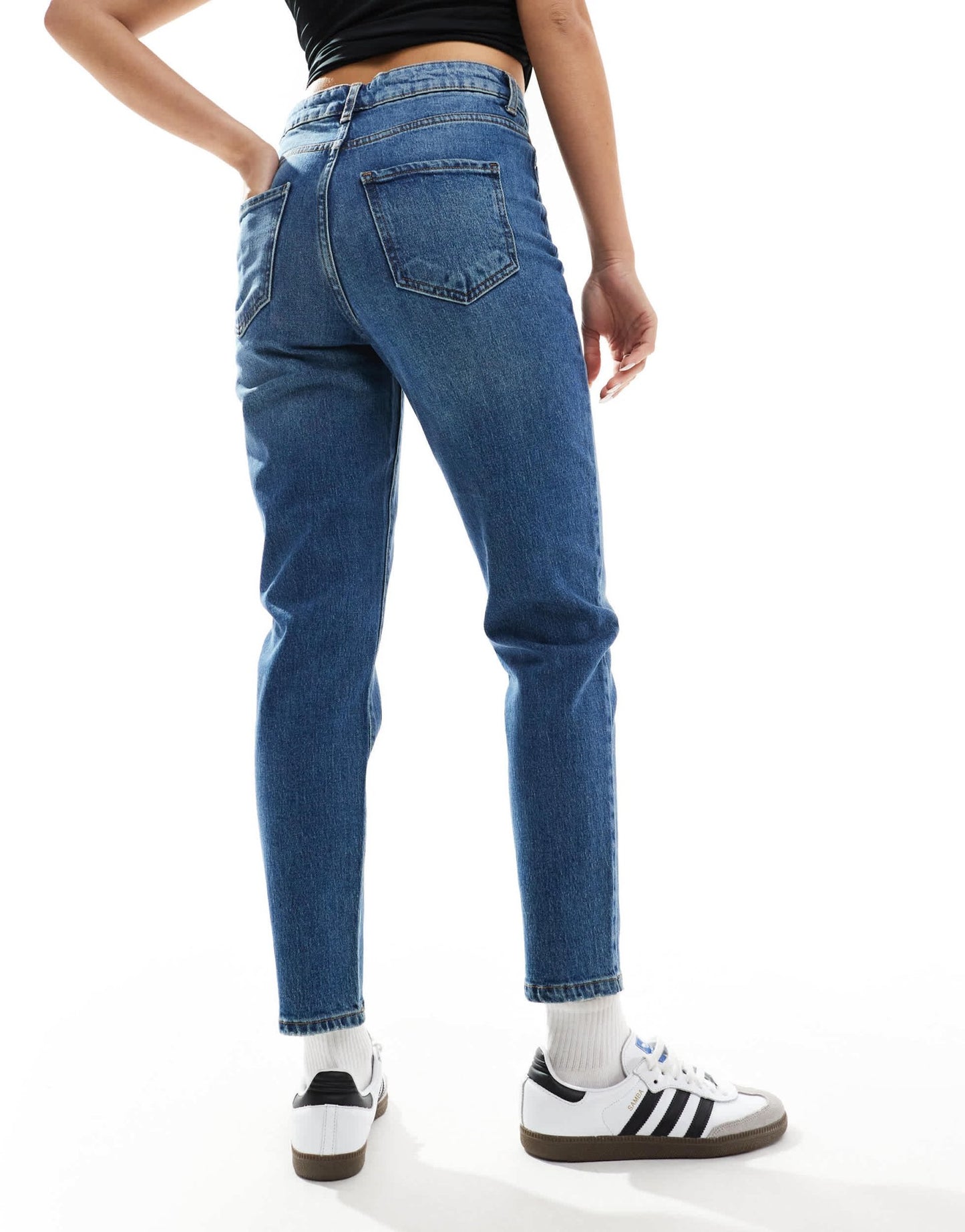 New Look Beverley mom jeans in blue - ASOS Sample Sale EU Store