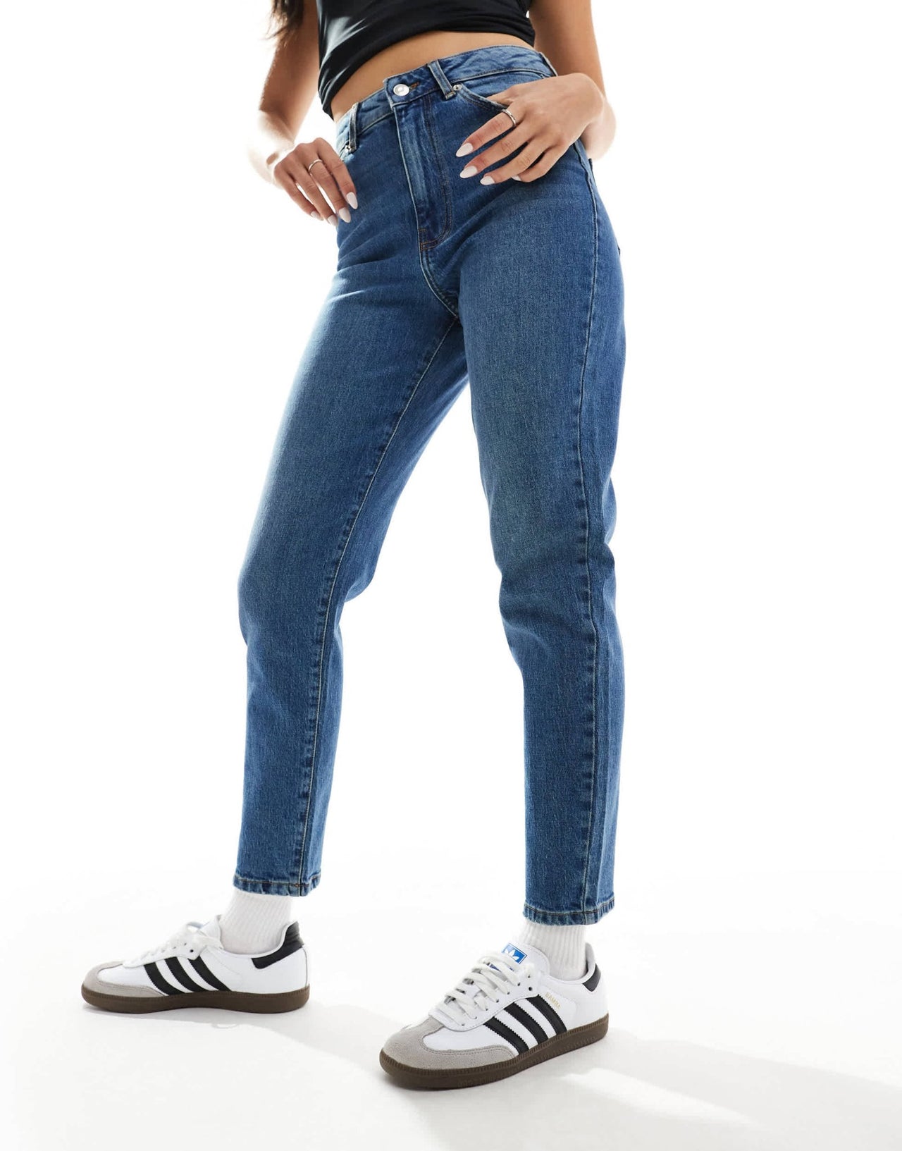 New Look Beverley mom jeans in blue - ASOS Sample Sale EU Store