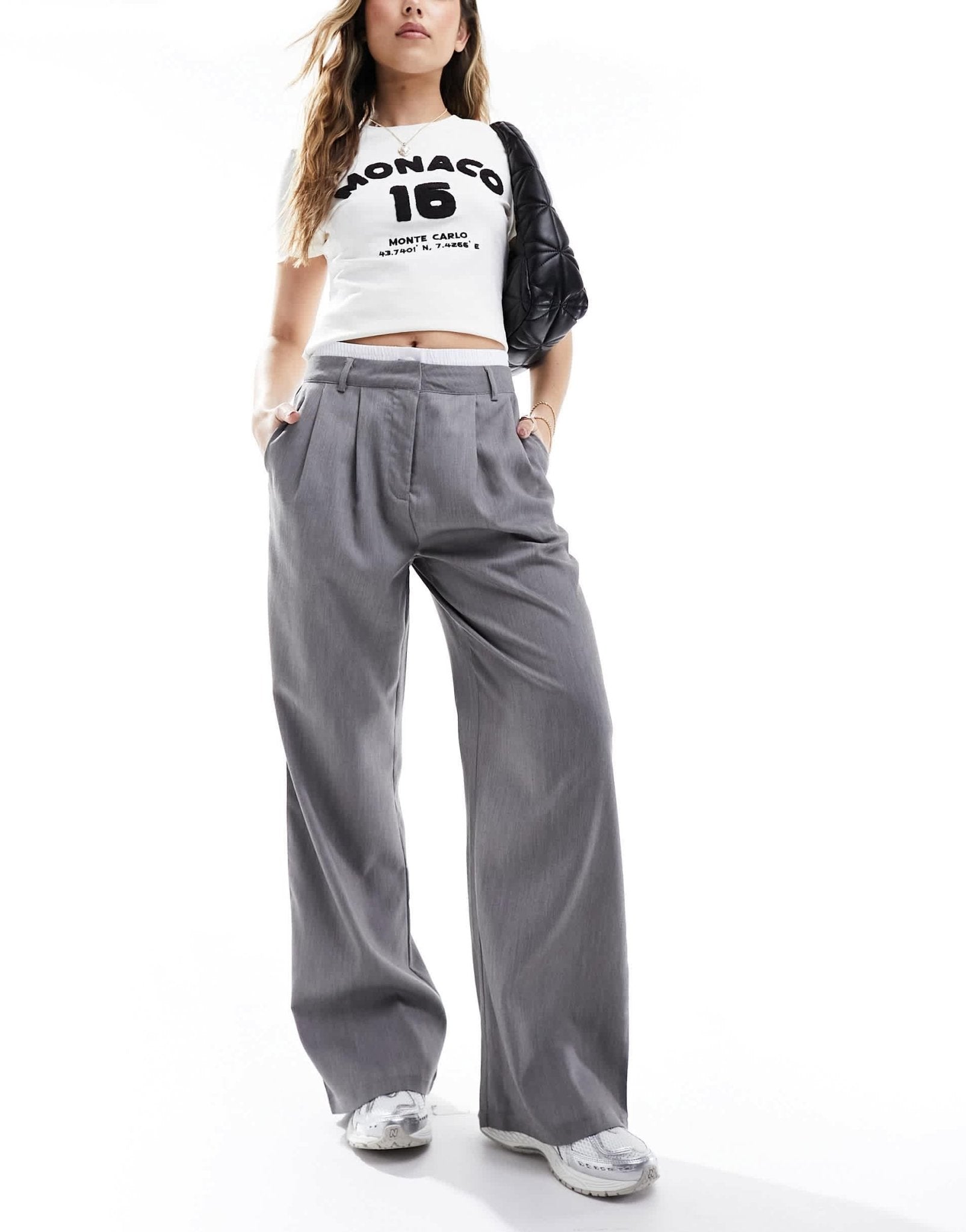 New Look boxer detail trousers in grey - ASOS Sample Sale EU Store