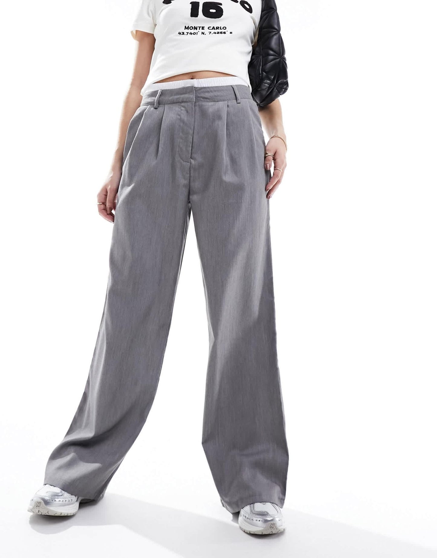 New Look boxer detail trousers in grey - ASOS Sample Sale EU Store