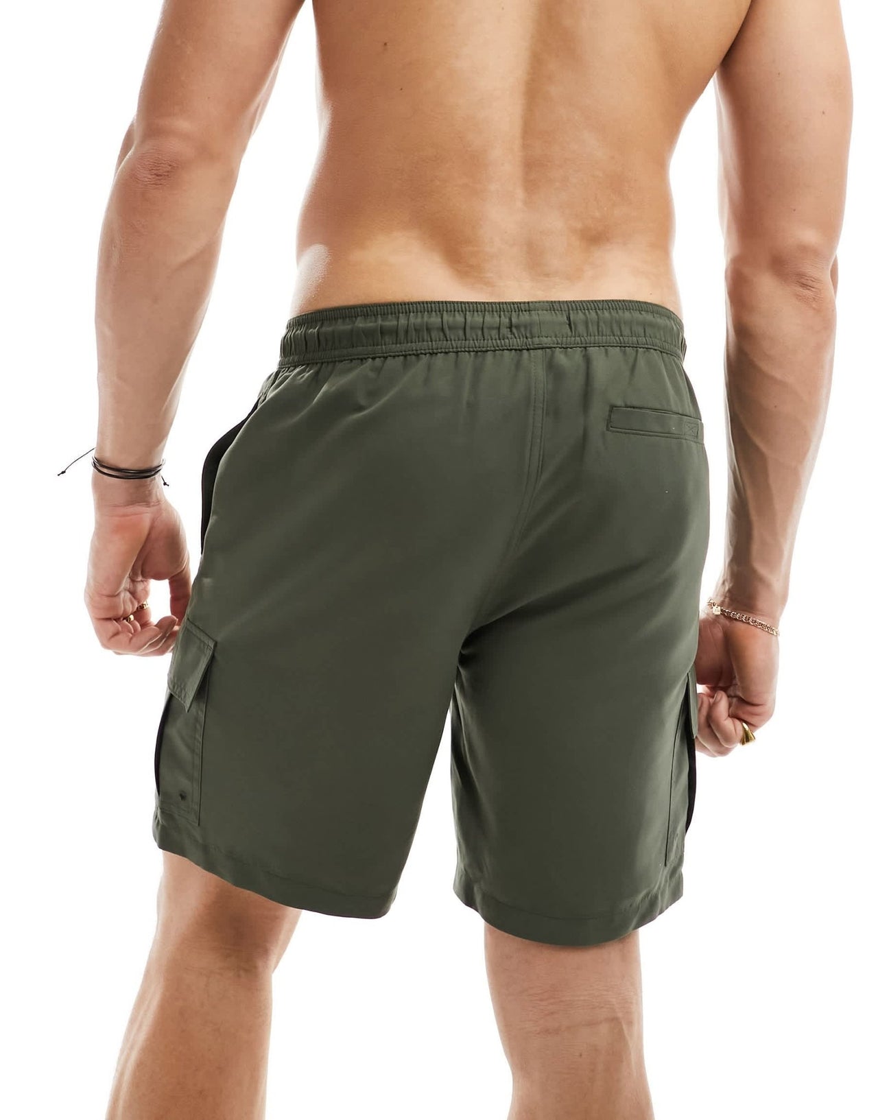 New Look cargo swim shorts in dark khaki - ASOS Sample Sale EU Store