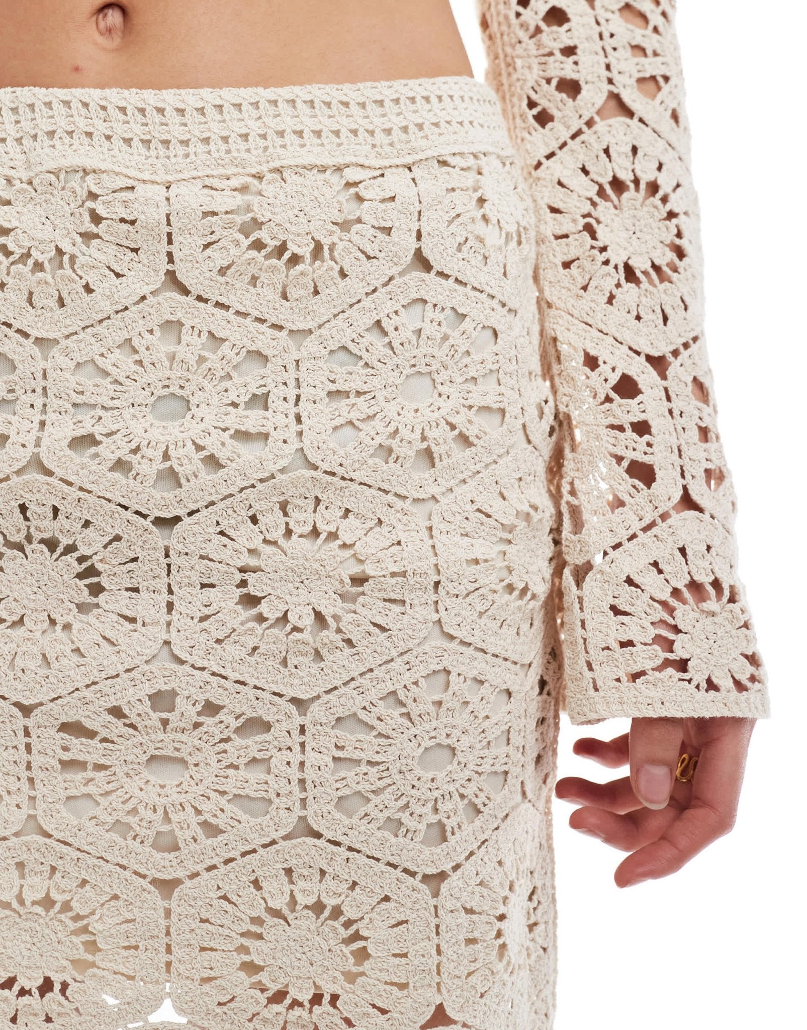 New Look co - ord crochet mini skirt in cream - ASOS Sample Sale EU Store